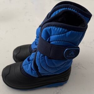 Kamik Vibrant Blue and Black Snow Boots Toddler 9 Boy Girl